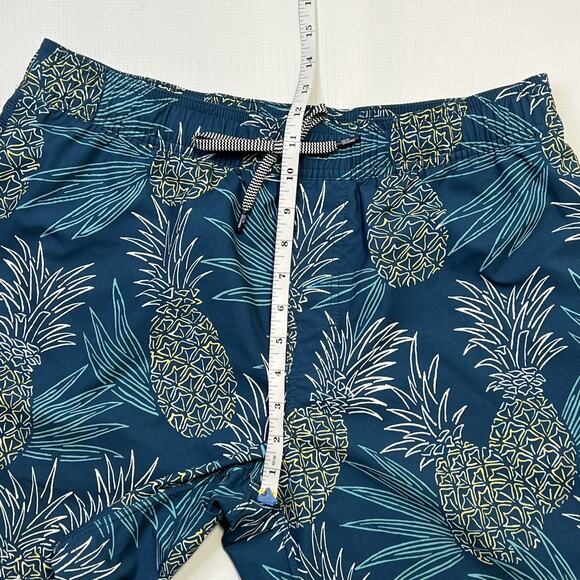 Reyn Spooner Swim Trunks Shorts Mens Medium Blue Pineapple Print Boardshorts - Picture 5 of 13